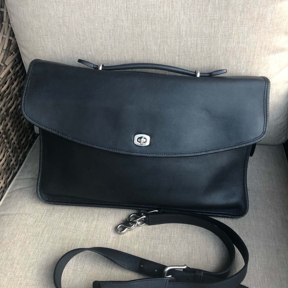 Vintage Black Coach Briefcase